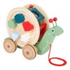Melc - jucărie educativă de tras din lemn cu forme si șuruburi