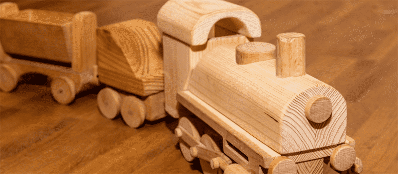 Jucarie Montessori trenulet din lemn