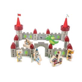 Castelul dragonului cu 59 de piese din lemn premium