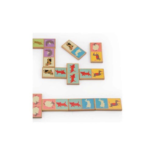 Domino cu animale colorate din lemn c