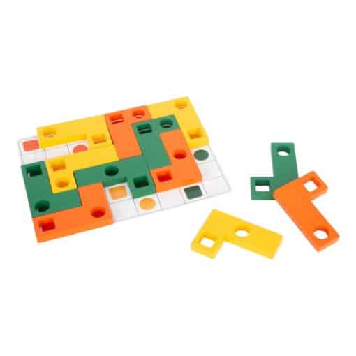 11728 Puzzle educativ Tetris din lemn cu forme geometrice c