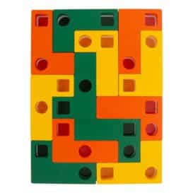 11728 Puzzle educativ Tetris din lemn cu forme geometrice d