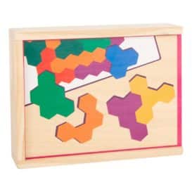 11729 Puzzle educativ din lemn Hexagonul colorat e