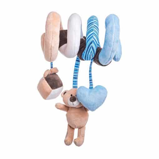Jucărie spirală pentru bebeluși ursuletul albastru
