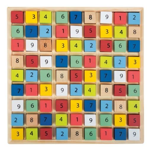 11164 Joc Sudoku din lemn colorat d