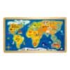 Puzzle din lemn cu Harta Lumii