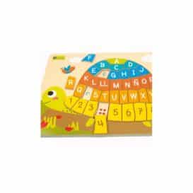 Puzzle broscuta educativa cu litere si numere a