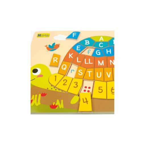 Puzzle broscuta educativa cu litere si numere d