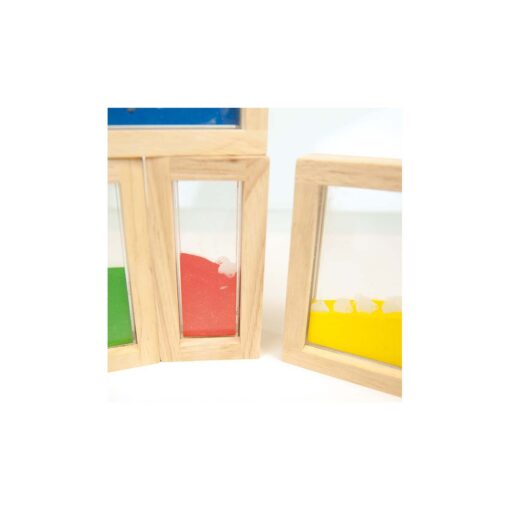 Set de 8 blocuri din lemn cu nisip colorat c