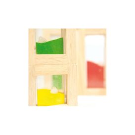 Set de 8 blocuri din lemn cu nisip colorat d