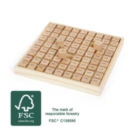 10953 Tabla inmultirii cu 81 de cuburi din lemn a
