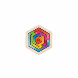 57359 Joc educativ din lemn puzzle ul cu forme colorate a