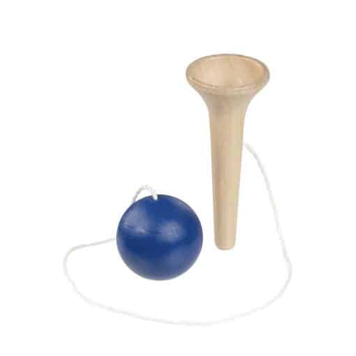 62906 Joc din lemn cu minge rosie sau albastra Prinde mingea c