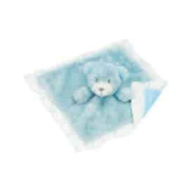 Patura albastra pentru bebelusi cu ursulet