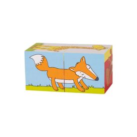 57725 Mini puzzle din cuburi de lemn cu animale b