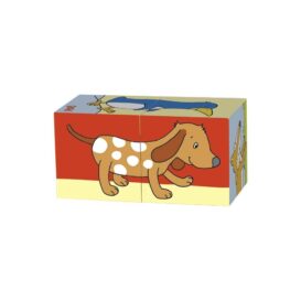 57725 Mini puzzle din cuburi de lemn cu animale e
